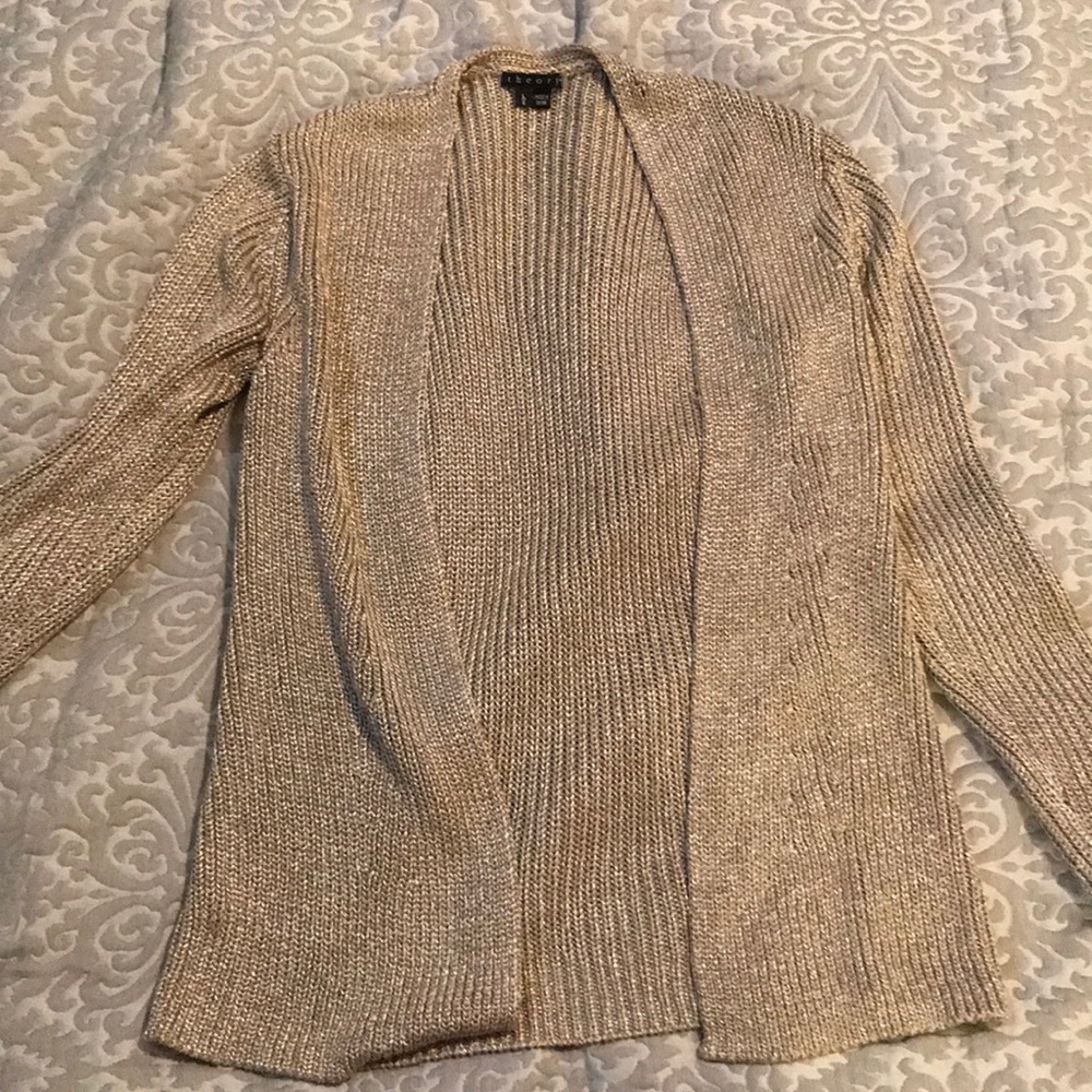 Theory Open Cardigan sweater Gold Neutral